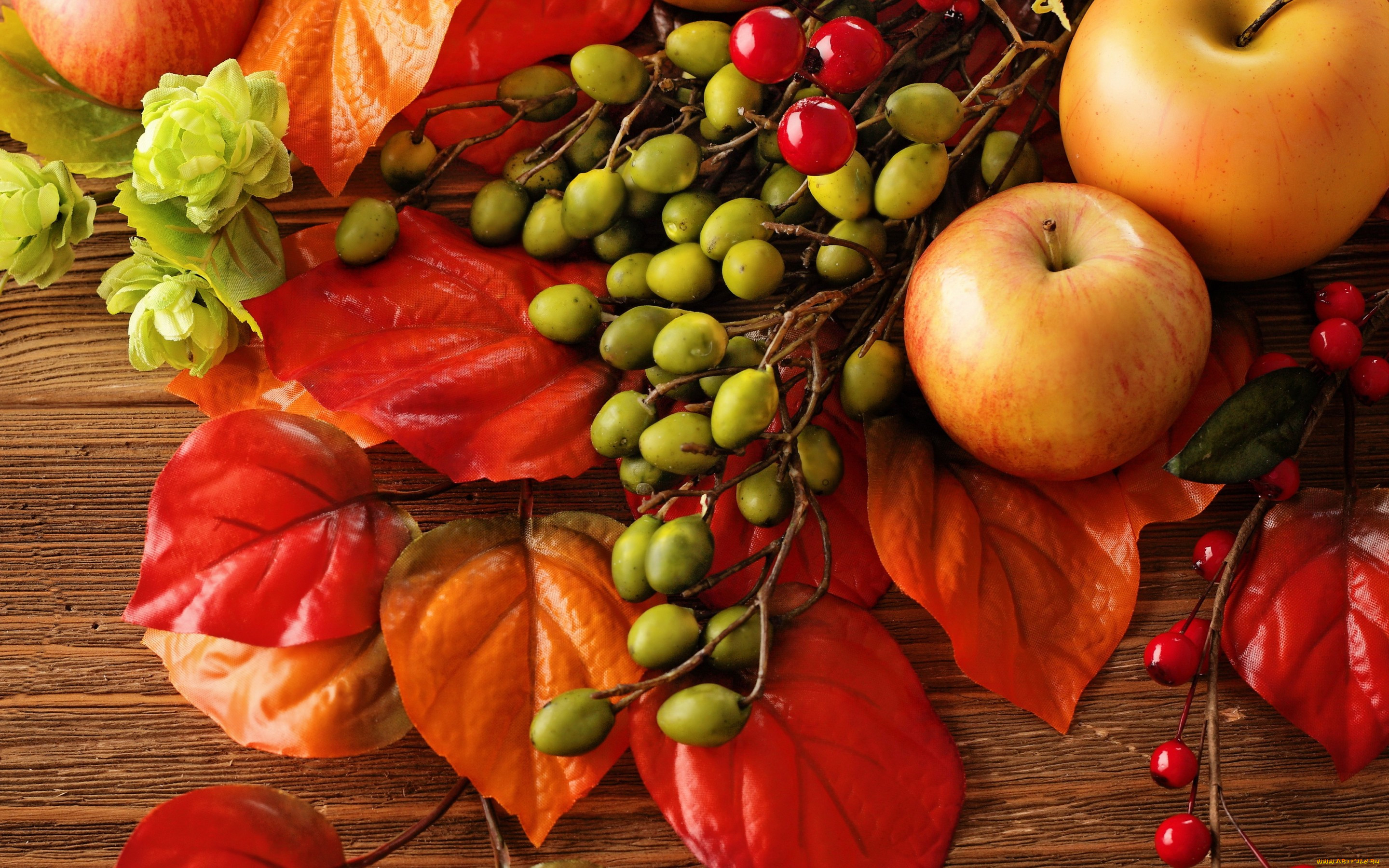 , , autumn, leaves, berries, still, life, harvest, fruit, apples, , , , 